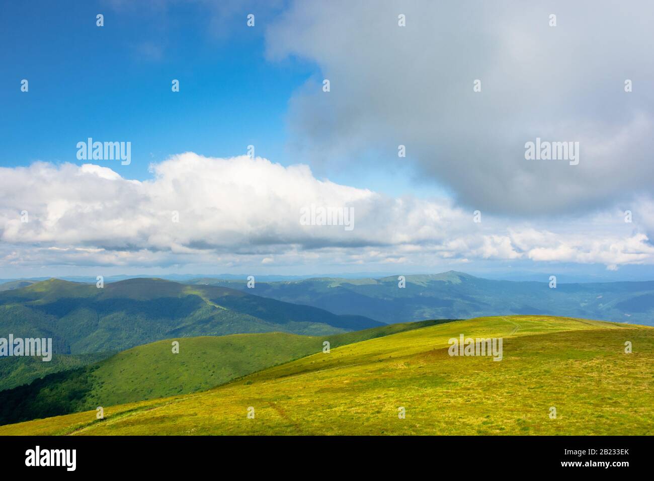 mountain landscape with clouds. beautiful summer scenery Stock Photo