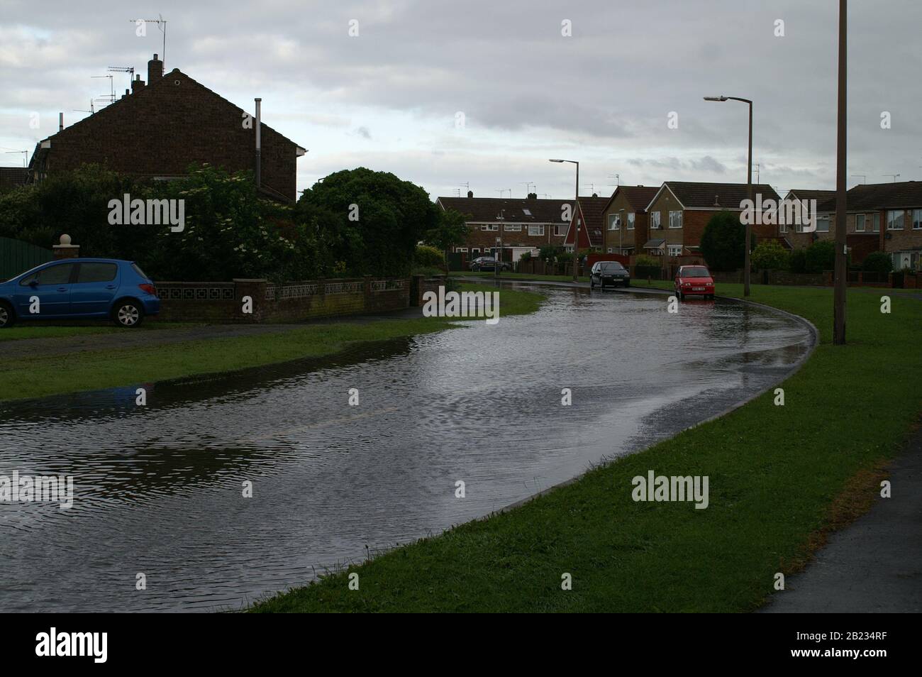 flooded streets, extreme weather, flash fooding Stock Photo