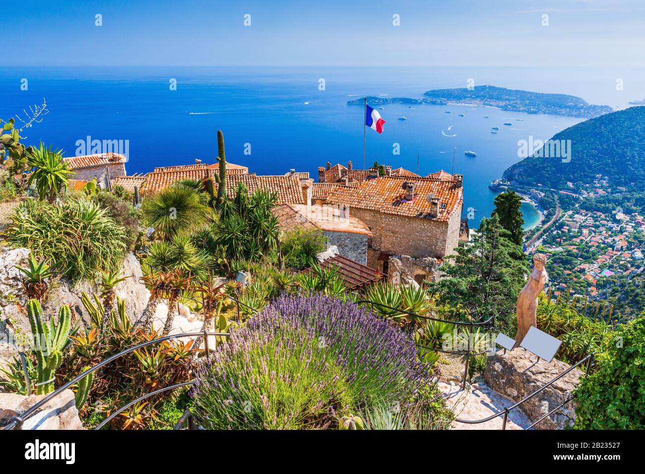 French Riviera. The Medieval Village of Eze. Stock Photo