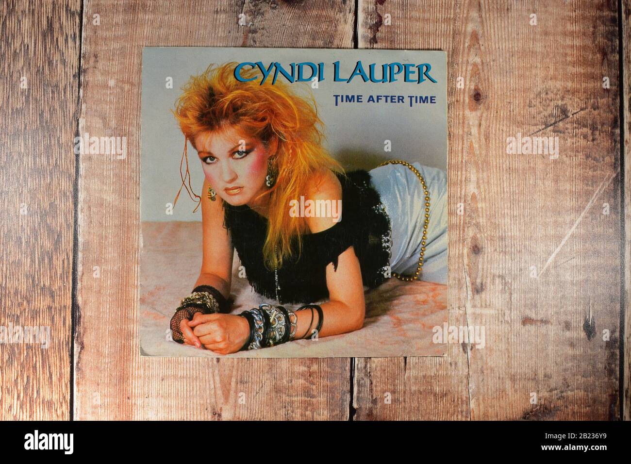 Cyndi Lauper - Time after time - 7 inch single Stock Photo - Alamy