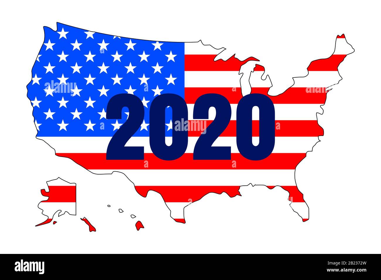 Red states map 2020 Stock Vector Images - Alamy