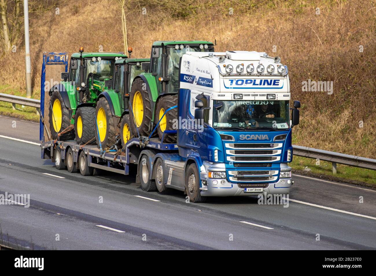 John Deere Tractor delivery; Topline agriculture HGV Haulage delivery
