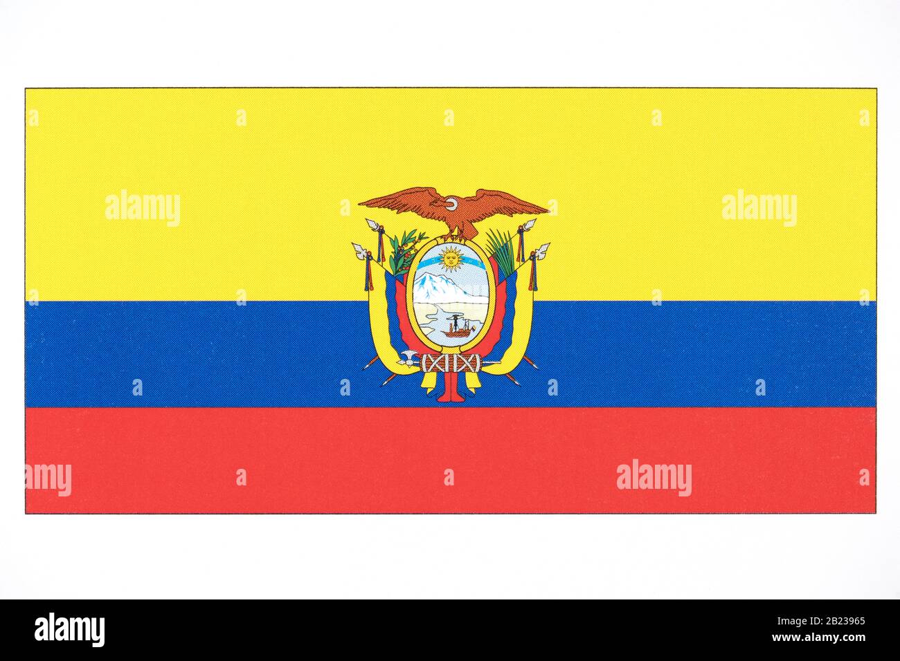 National flag of Equador. Stock Photo