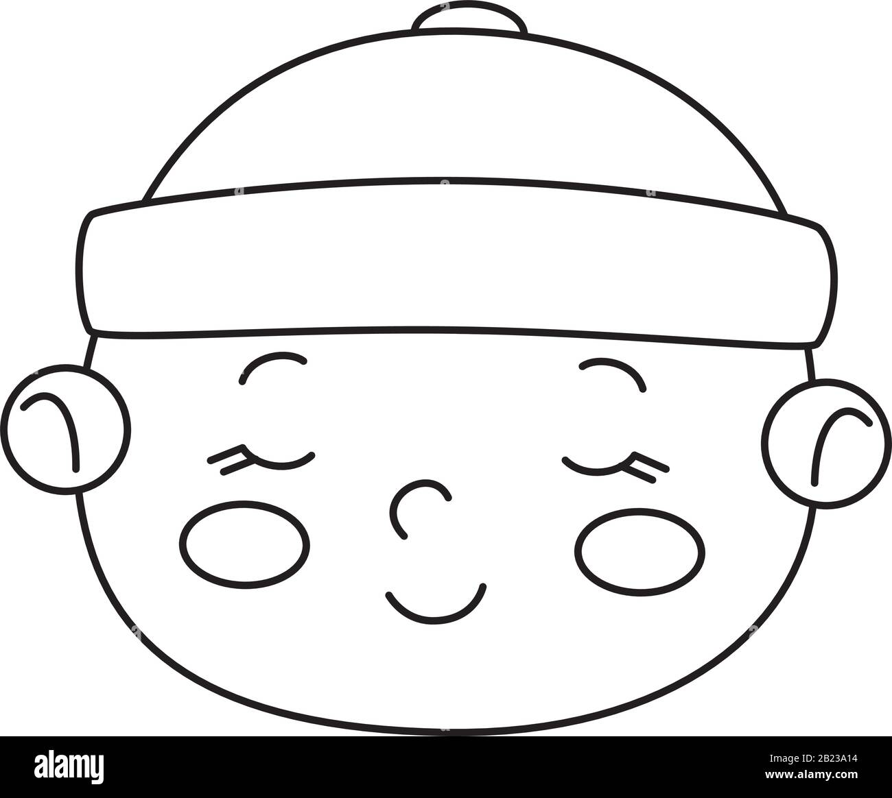 face of cute little baby boy isolated icon Stock Vector Image & Art - Alamy