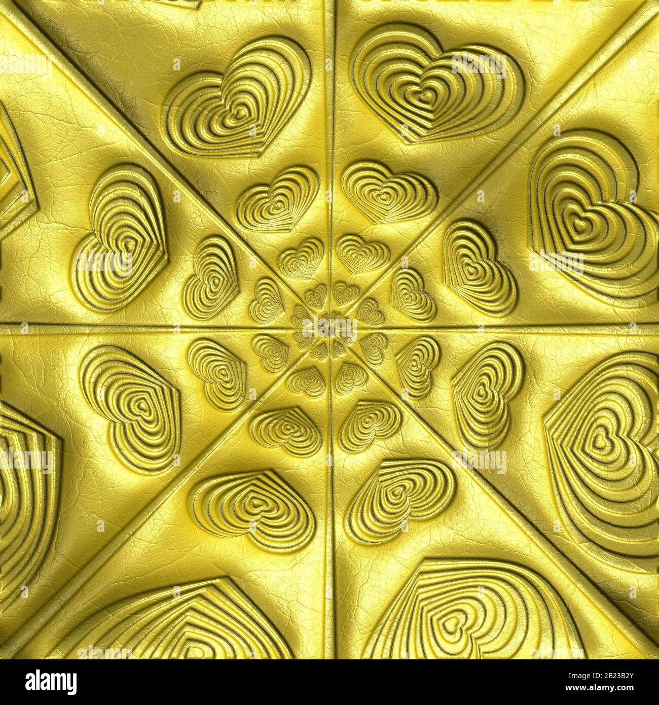 Leather tile with embossed optical illusion Stock Photo Alamy