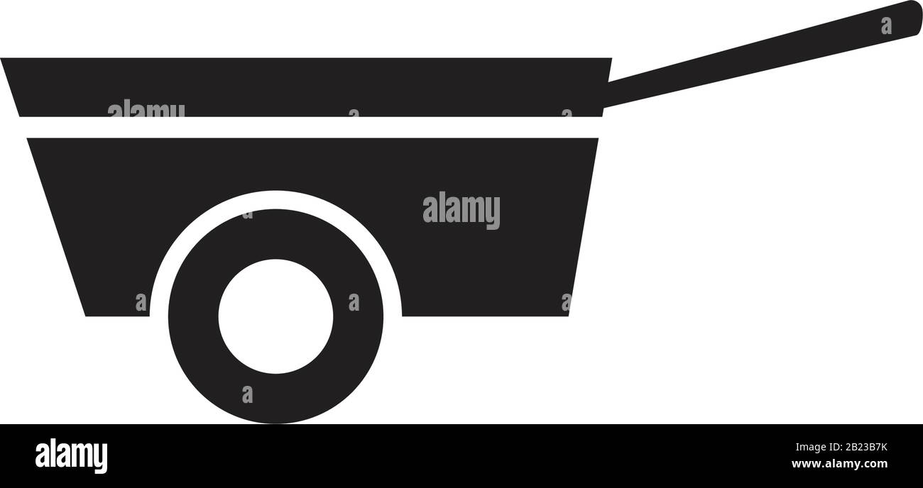 Wheelbarrow Icon template black color editable. Wheelbarrow Icon symbol