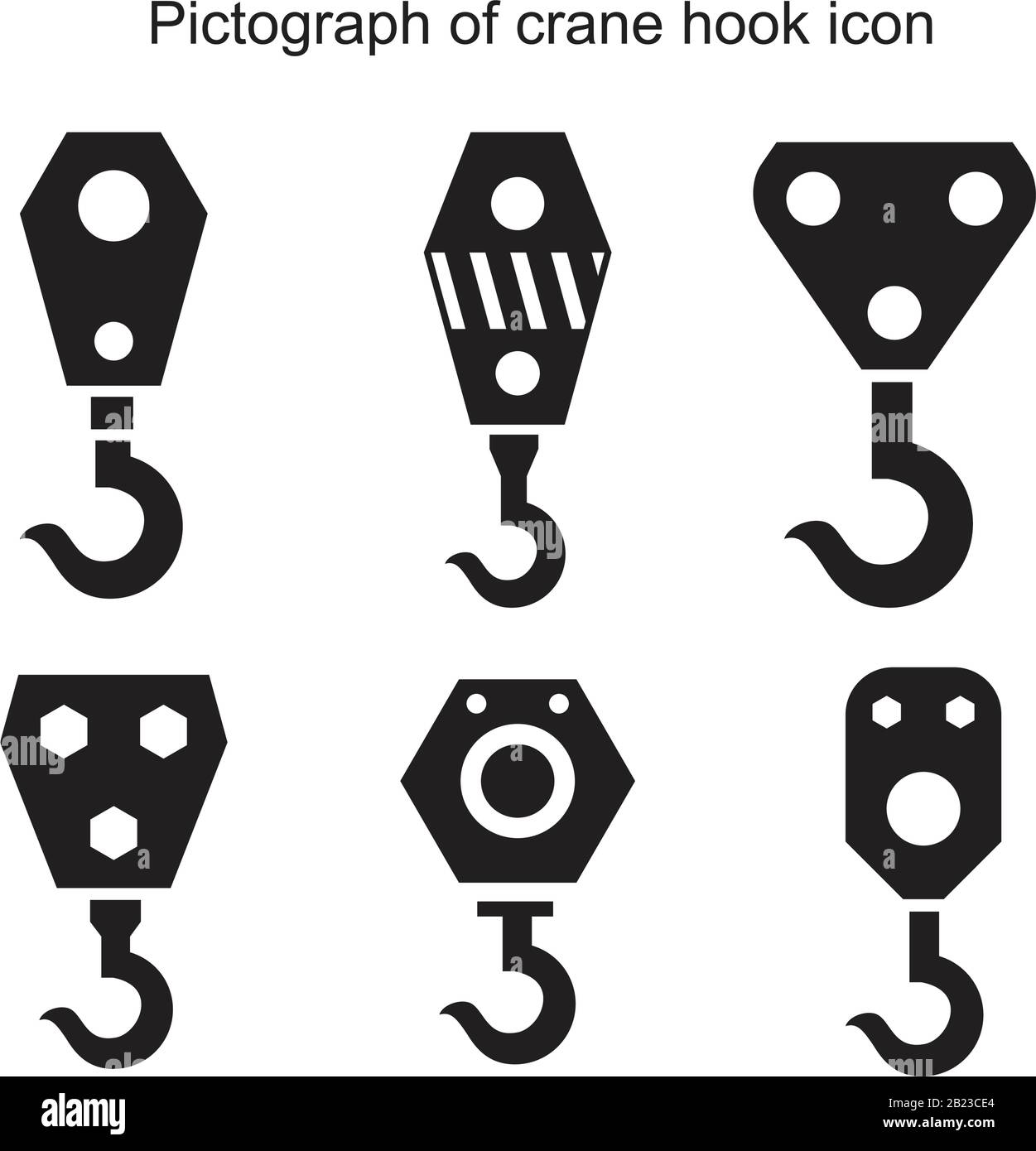 Pictograph of crane hook icon template black color editable. Pictograph of  crane hook icon symbol Flat vector illustration for graphic and web design  Stock Vector Image & Art - Alamy
