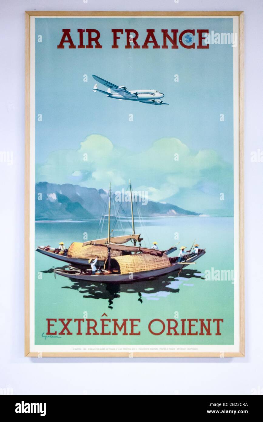 Musée de l'aviation à Saint Victoret (13,France) : Poster Air France Stock Photo