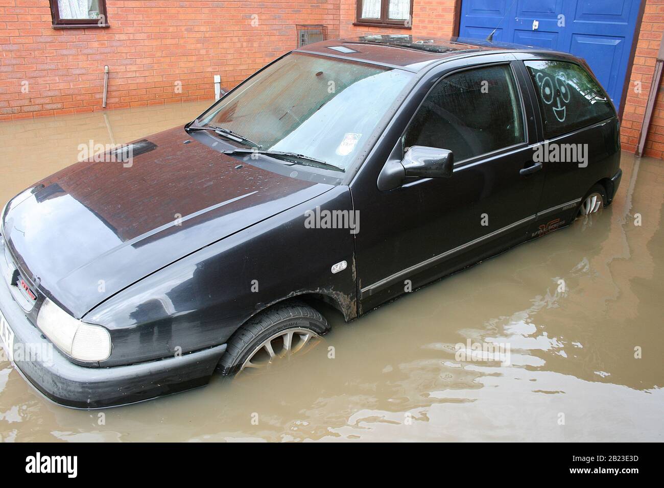 flooded home, house flood Stock Photo