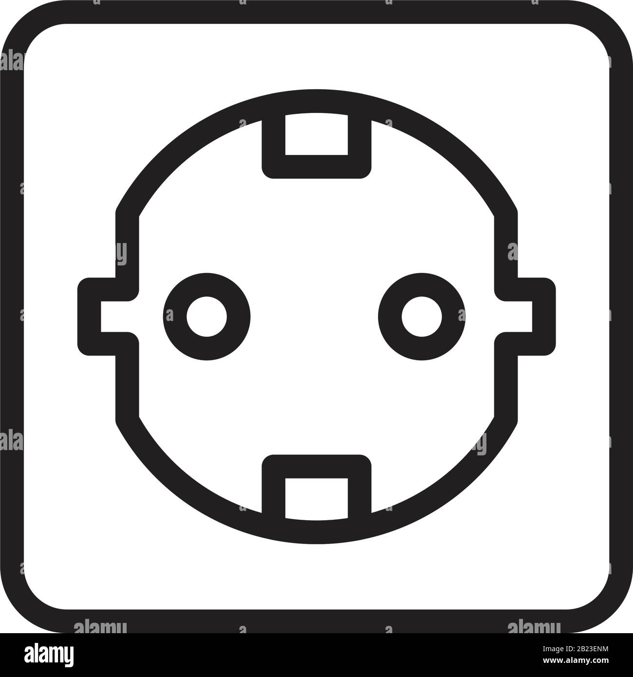 Plug socket icon template black color editable. Plug socket icon symbol ...