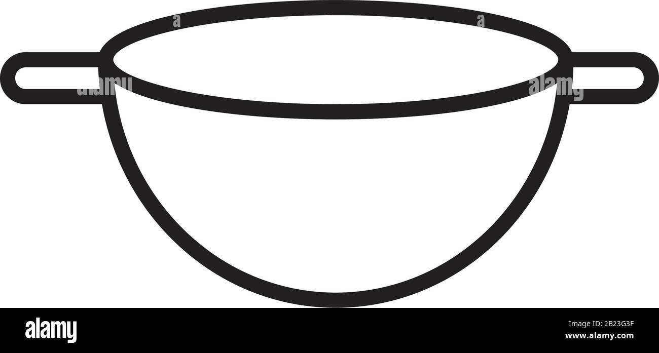Colander icon template black color editable. Colander icon symbol Flat