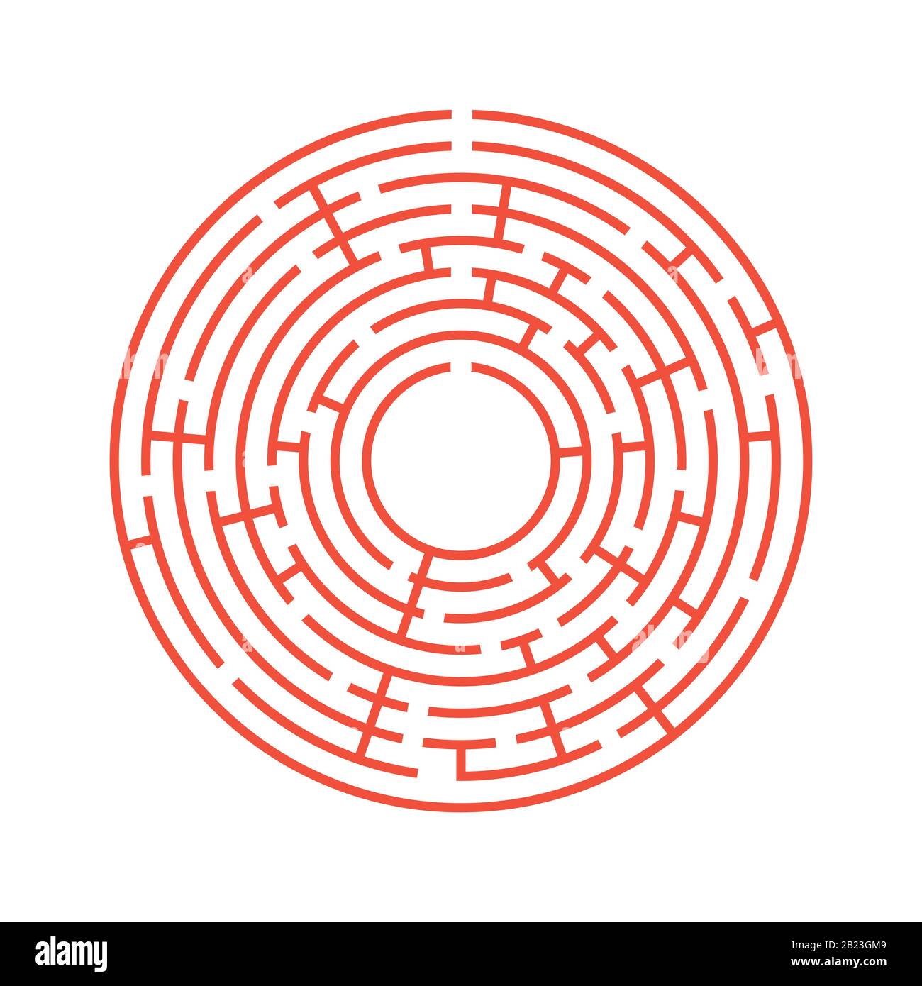 Round simple maze hi-res stock photography and images - Alamy
