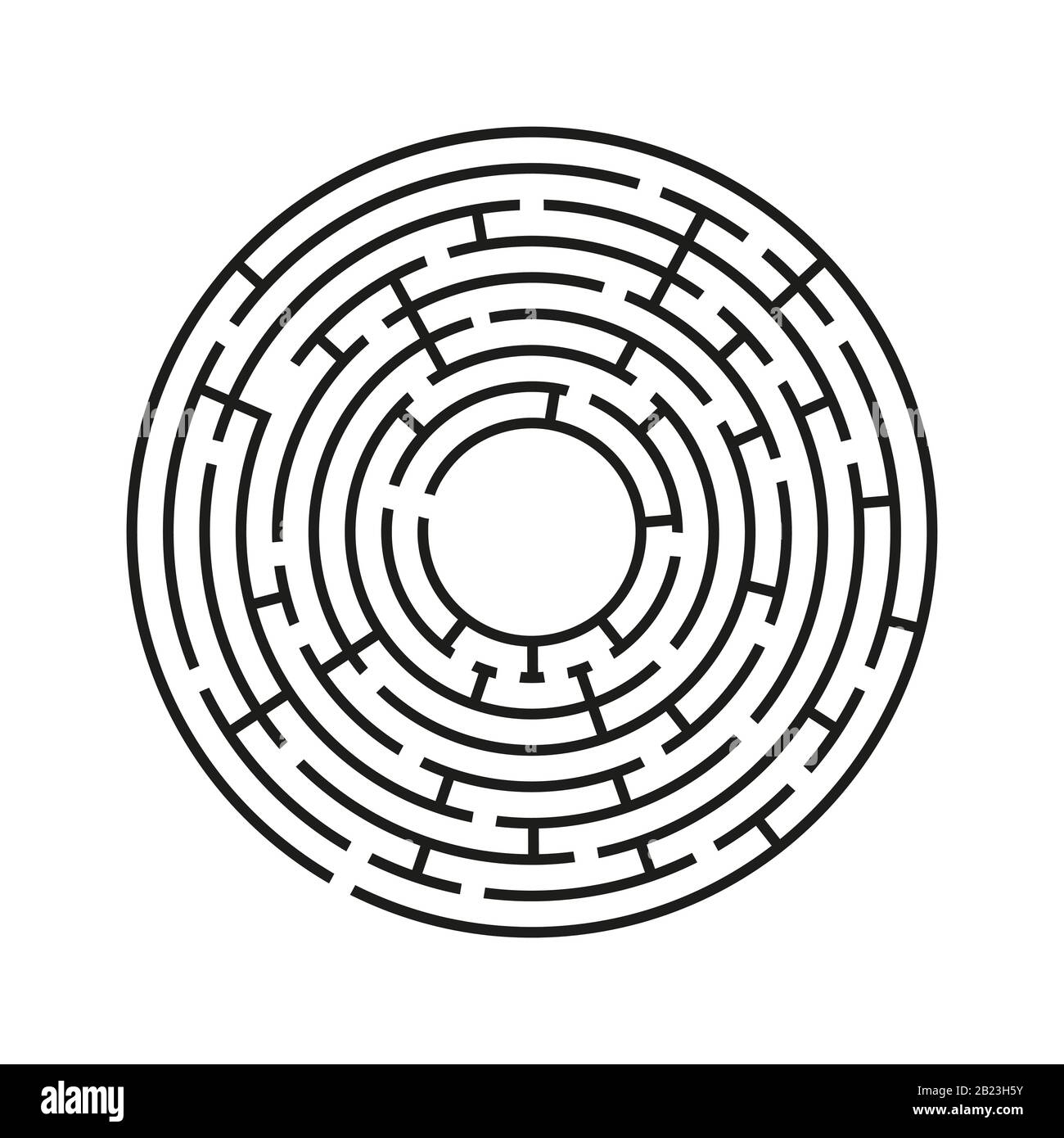 Abstract round maze. An educational game for children and adults ...