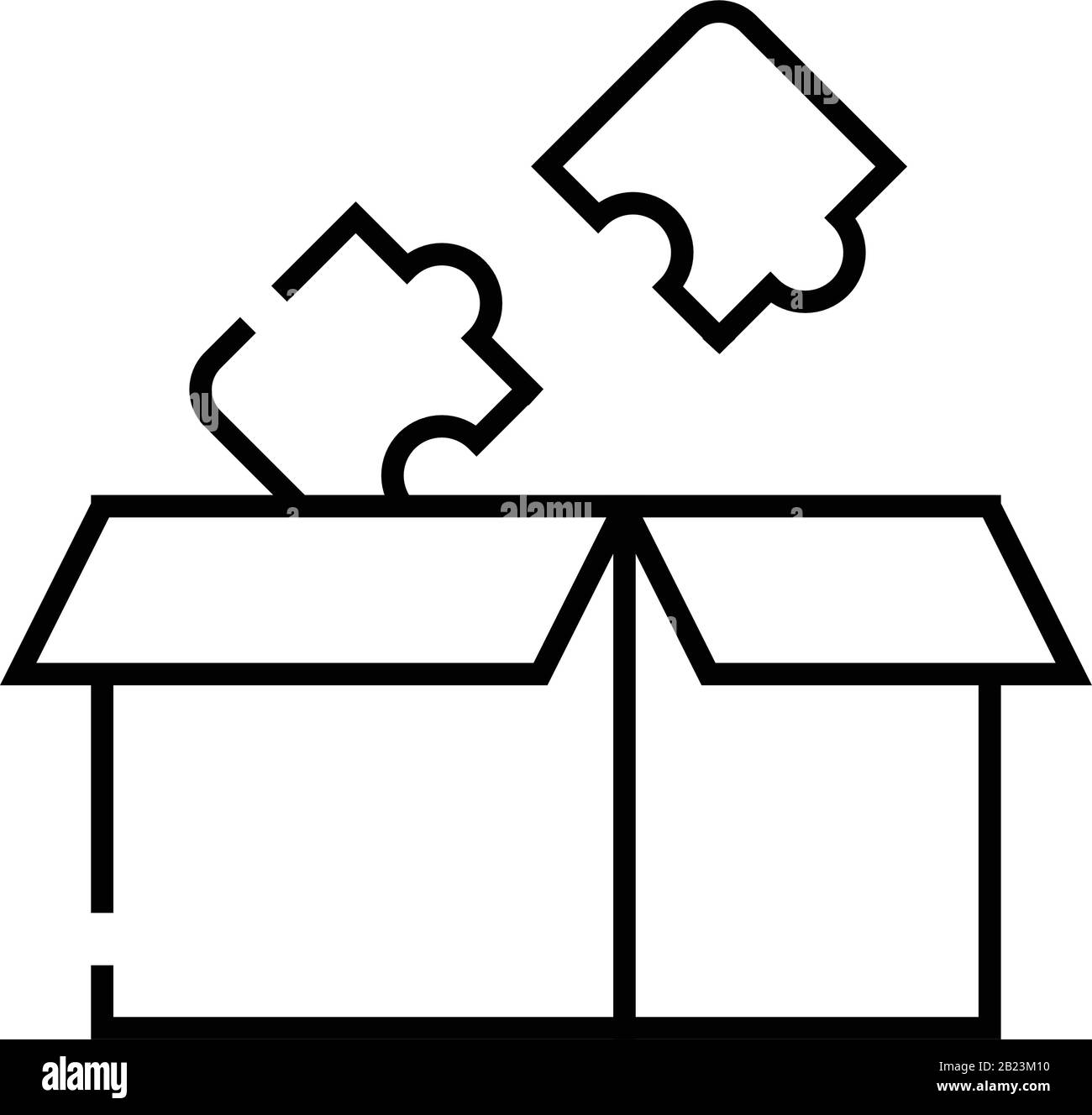 Puzzle line icon, concept sign, outline vector illustration, linear ...