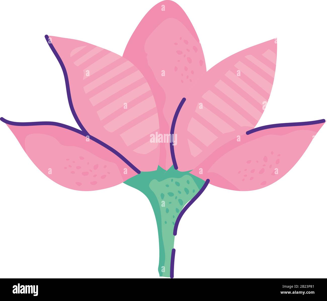 cute flower lotus nature isolated icon Stock Vector Image & Art - Alamy