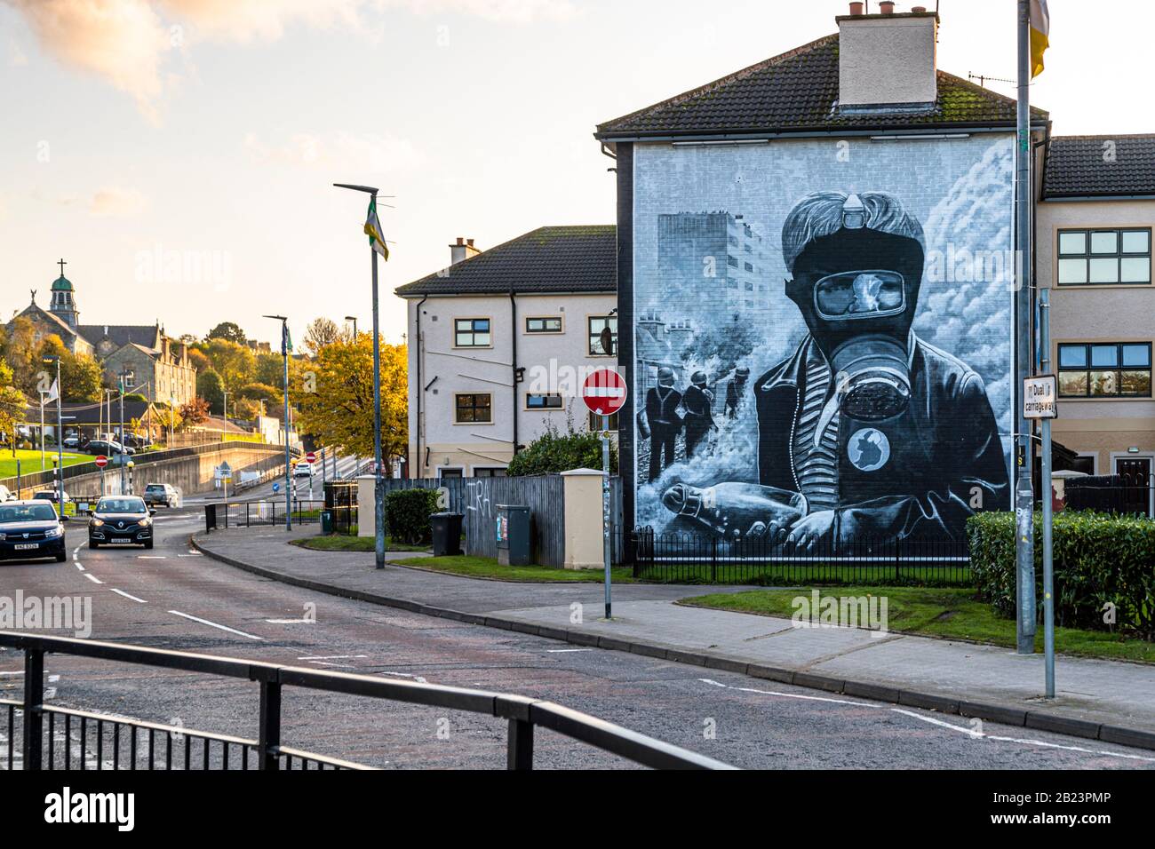 Political murals in Londonderry, Northern Ireland, United Kingdom Stock Photo