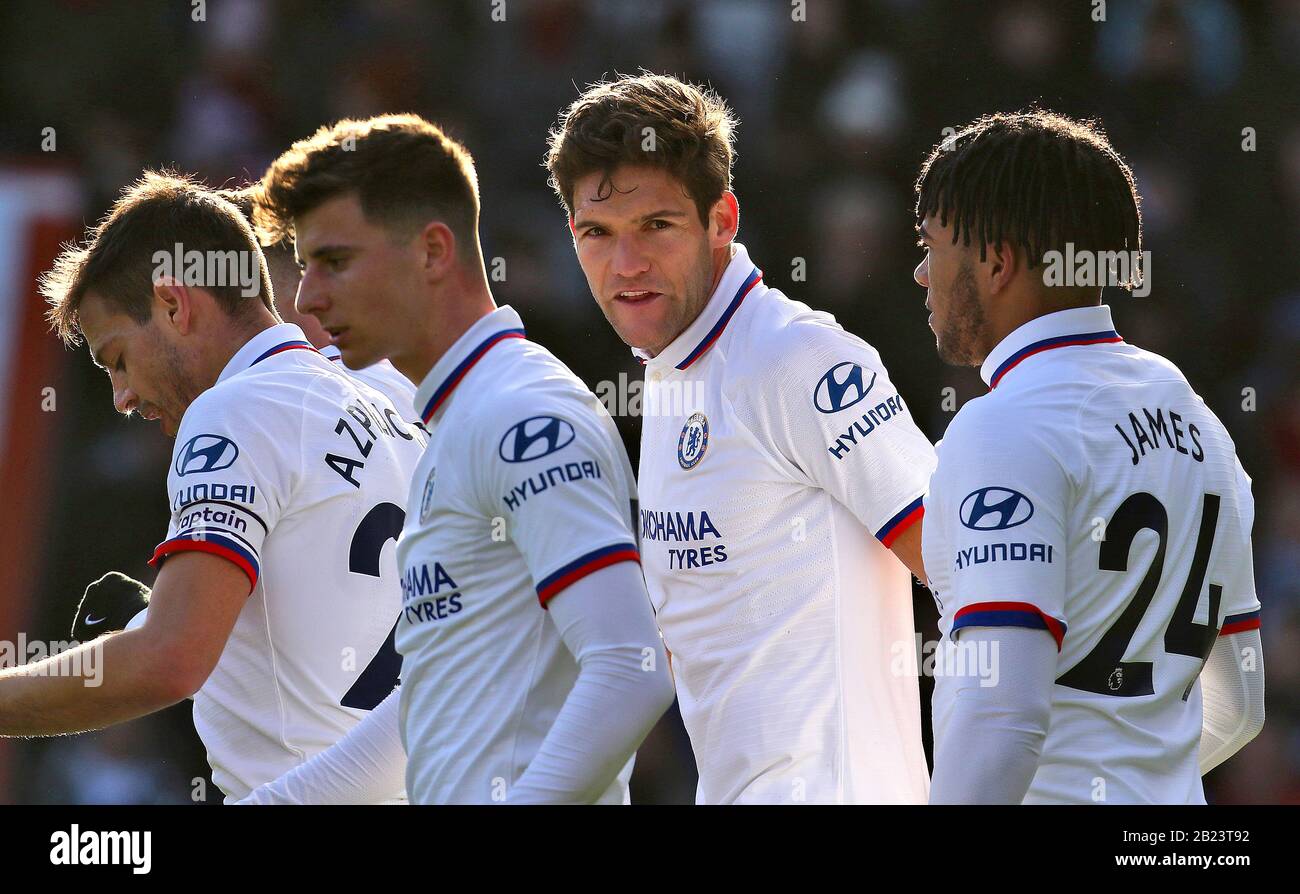 Alonso Goal Chelsea's Marcos Alonso (centre) after scoring his side's first goal of ...