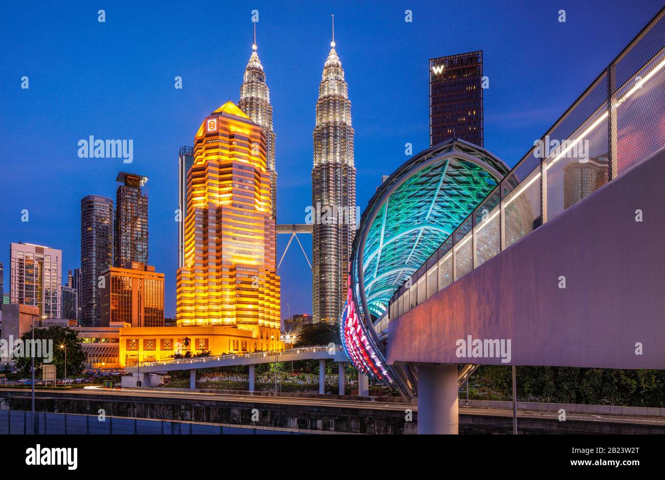 The Saloma Link Bridge in Kuala Lumpur, Malaysia. Stock Photo