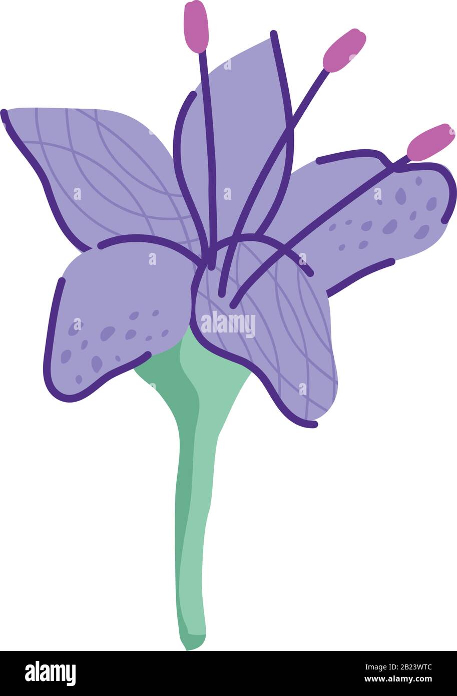 cute geranio flower nature isolated icon Stock Vector