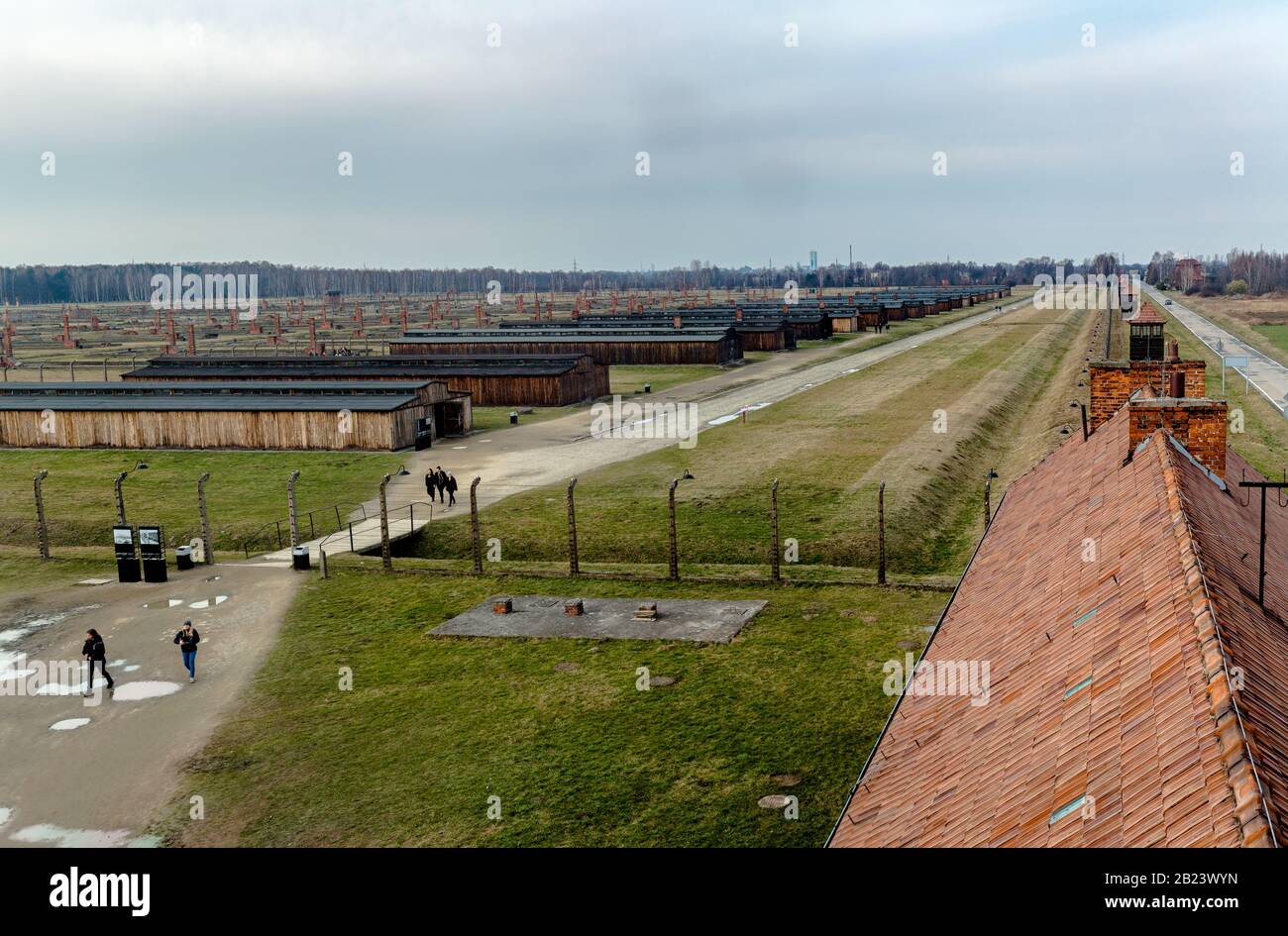 Auschwitz - Birkenau Museum and Memorial of the Nazi Death Camps of World War II Stock Photo