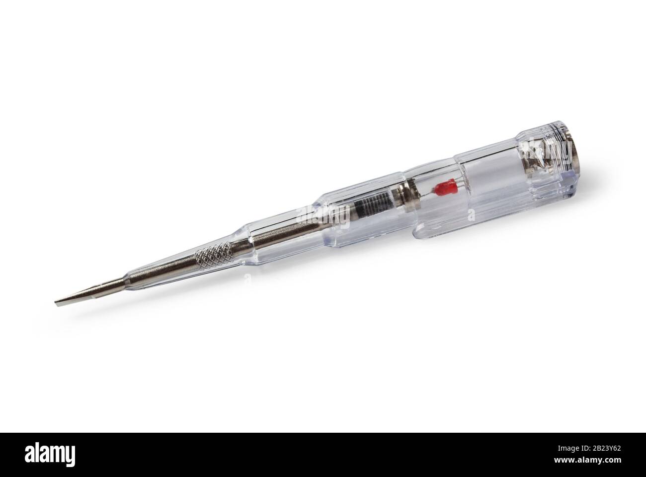 Indicator screwdriver isolated on white Stock Photo