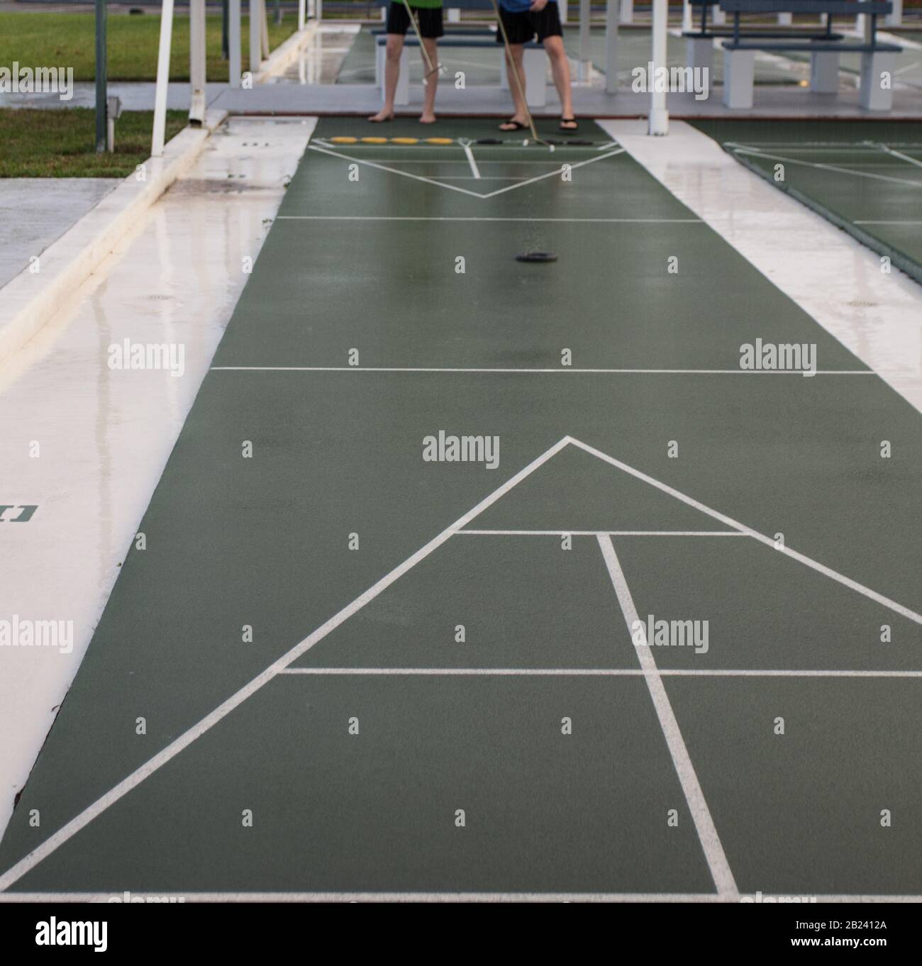 Shuffleboard Court Stock Photo Alamy