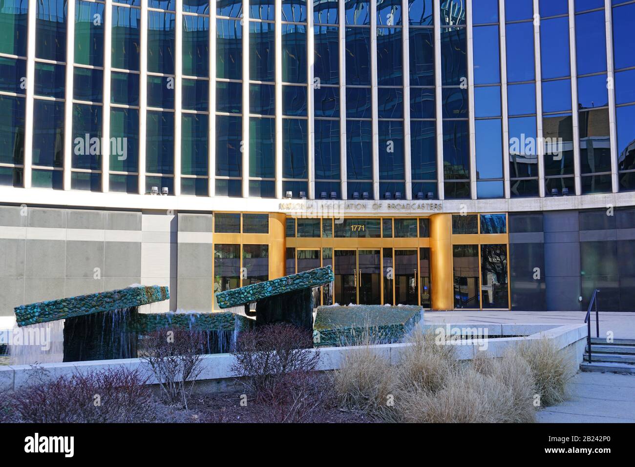 WASHINGTON, DC -21 FEB 2020- View of the headquarters building of the National Association of Broadcasters (NAB) located in Washington DC. Stock Photo