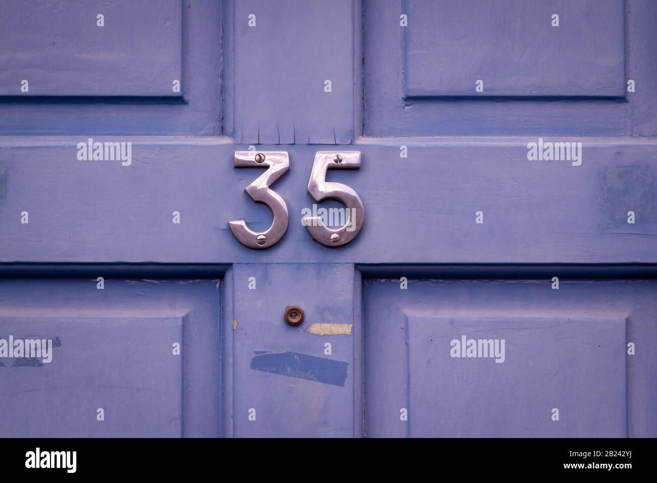House number 35 Stock Photo
