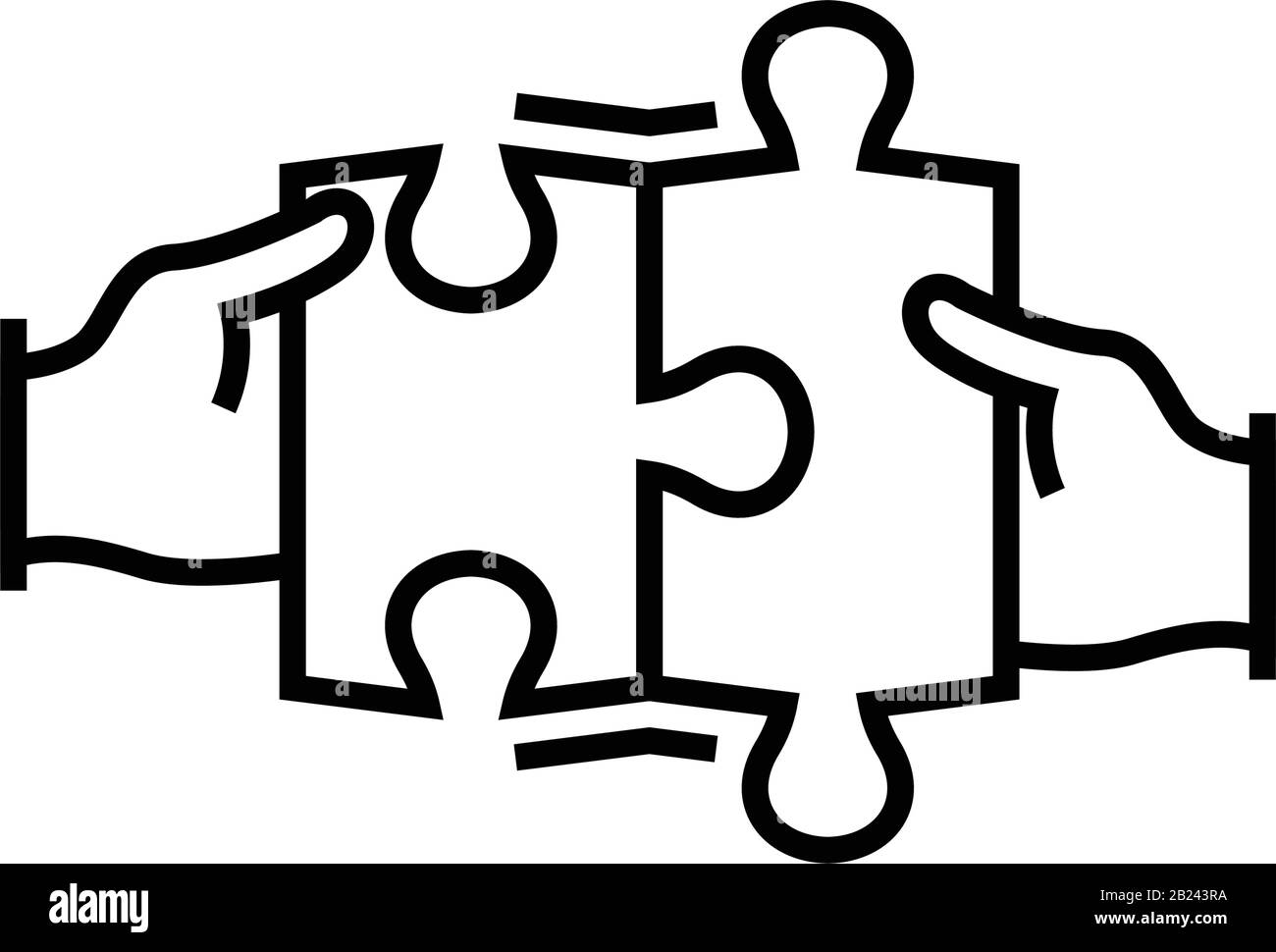 Puzzle task line icon, concept sign, outline vector illustration ...