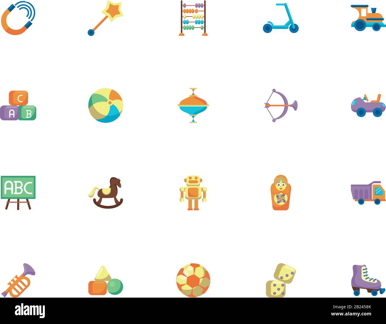bundle of child toys set icons flat style Stock Vector Image & Art - Alamy