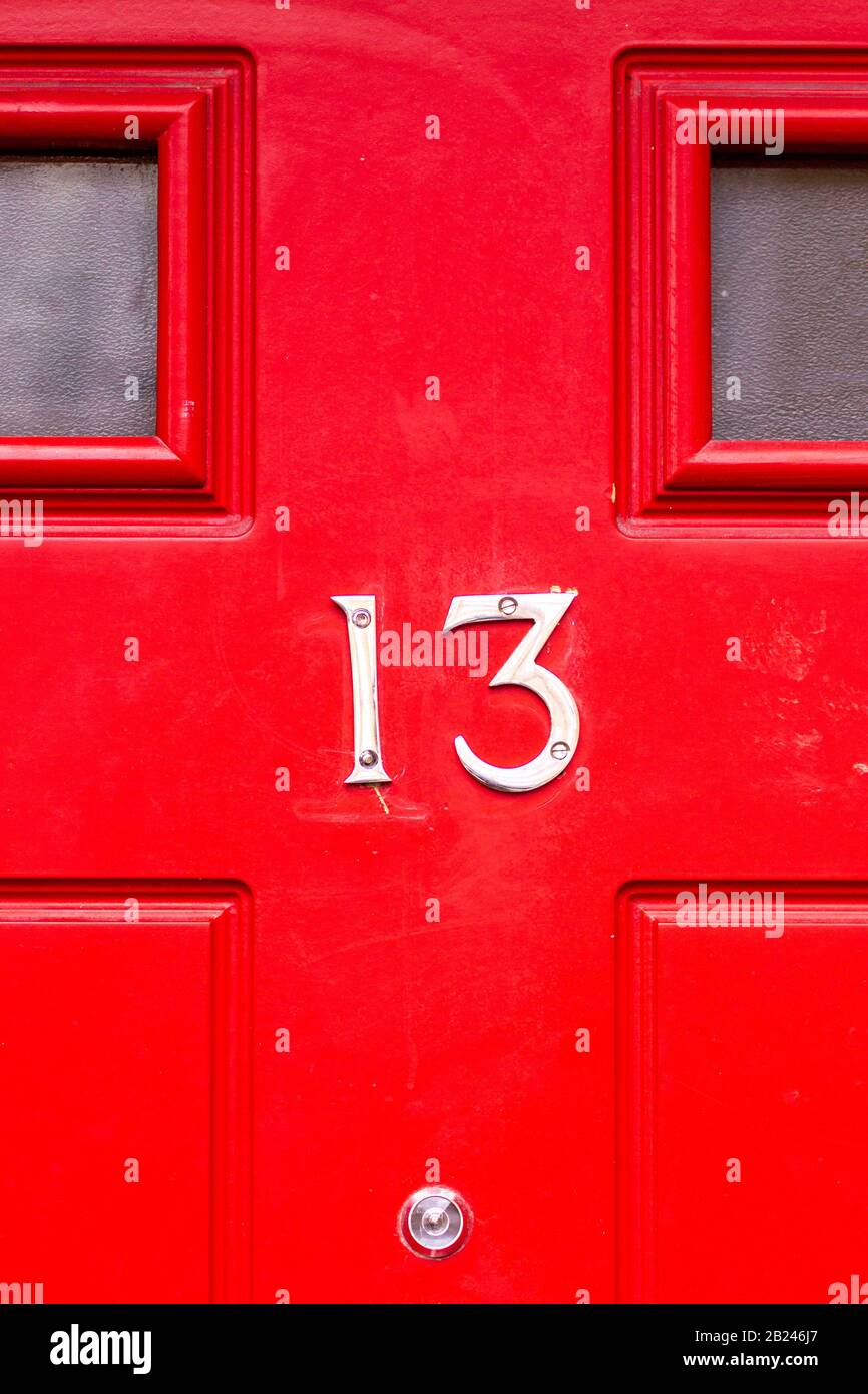 house number 13 Stock Photo