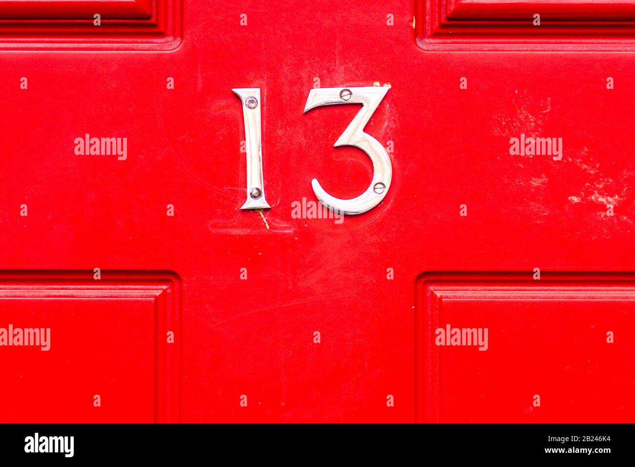 house number 13 Stock Photo