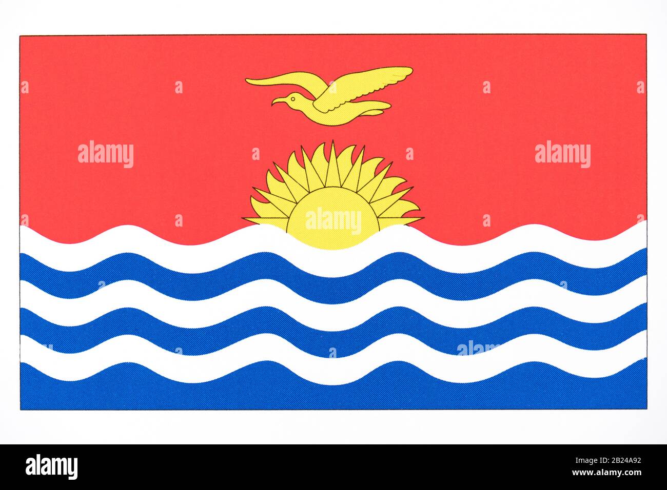 National flag of Kiribati. Stock Photo