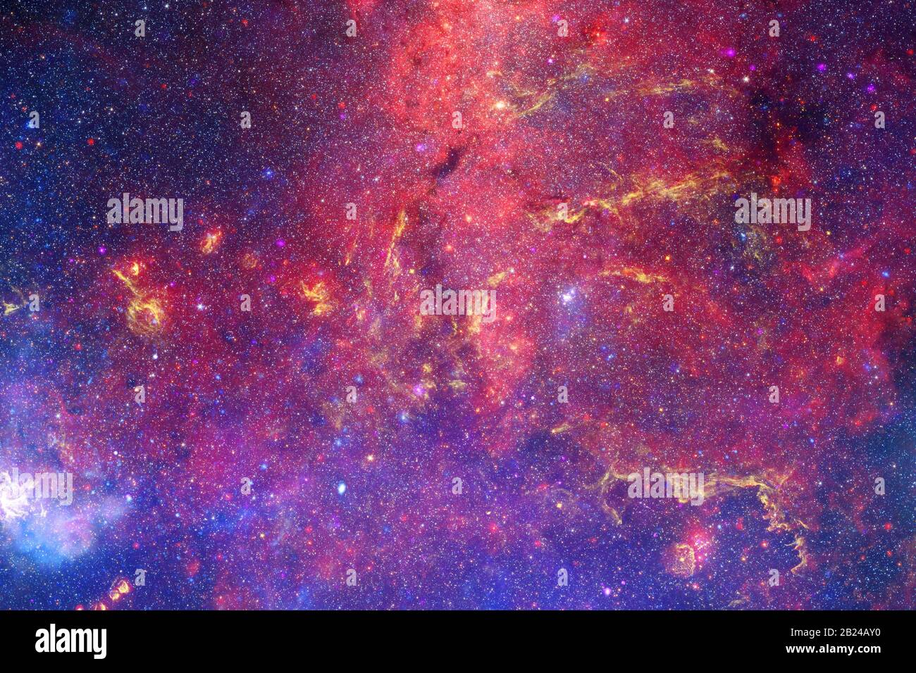 Universe scene with stars and galaxies in deep space showing the beauty ...