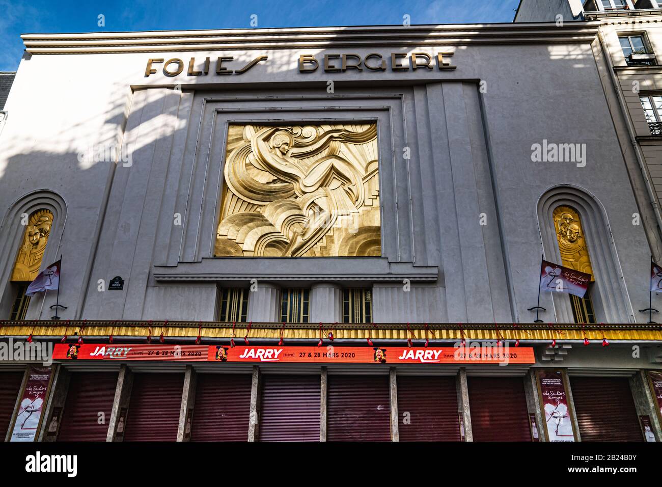 The Folies Bergère, a cabaret music hall, located in Paris, France. Located at 32 rue Richer in The Folies Bergère, a cabaret music hall, located in Paris, France. Located at 32 rue Richer in