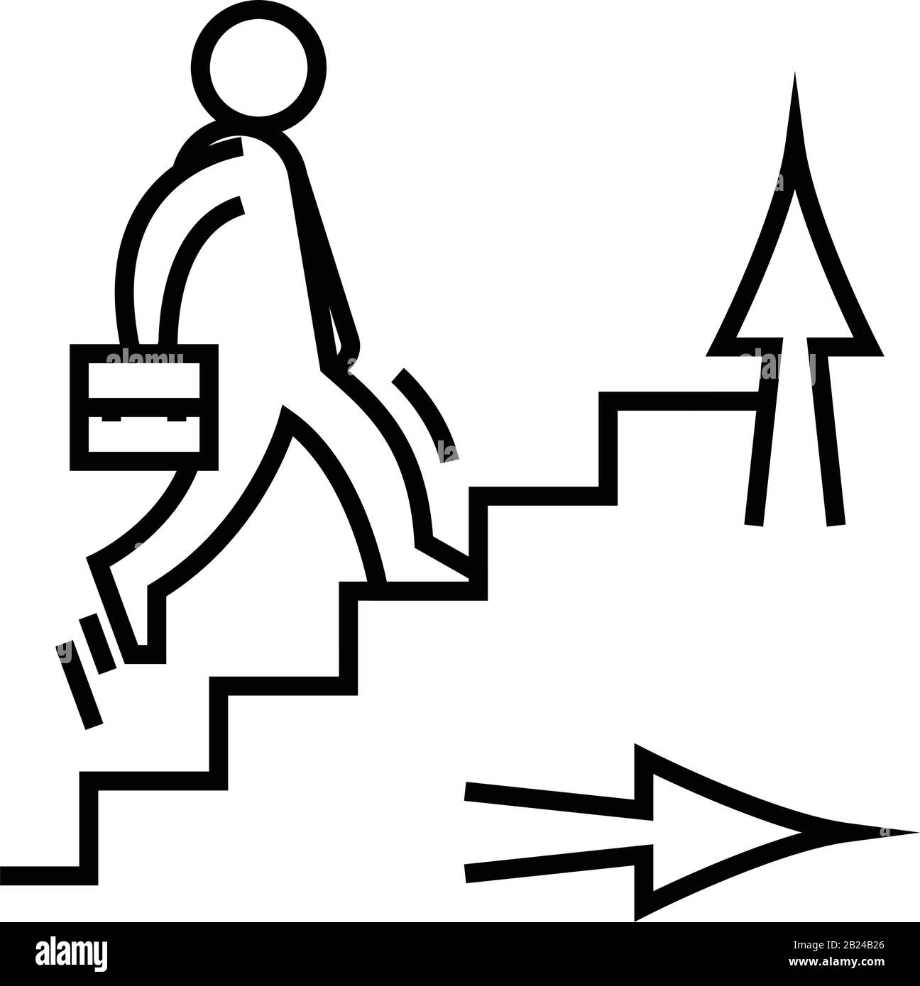 Reach the goal line icon, concept sign, outline vector illustration