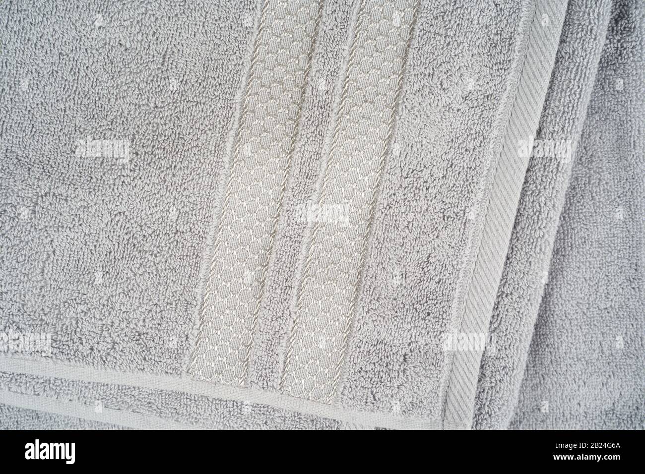 Gray terry towel as a usefull background Stock Photo