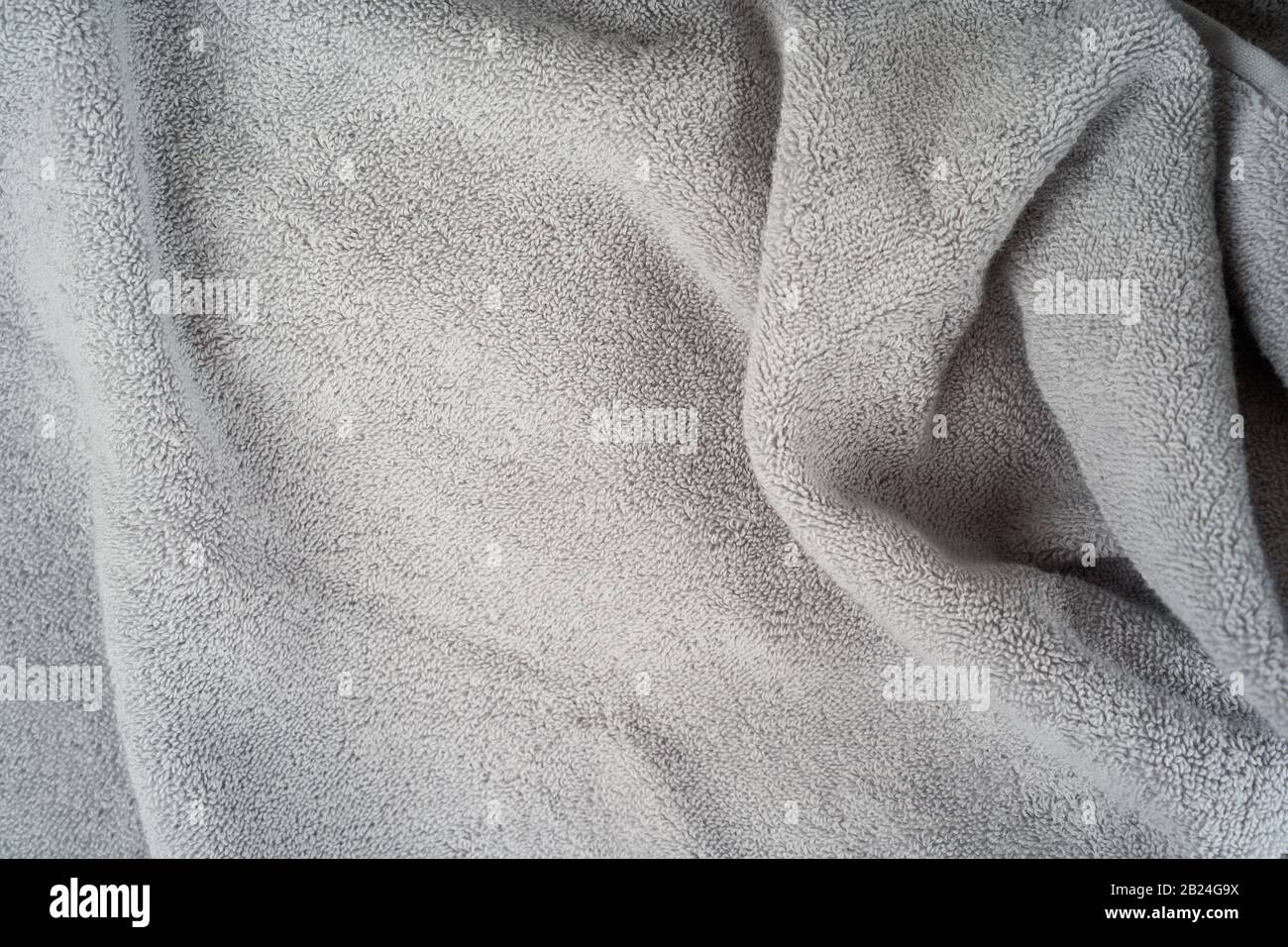 Gray terry towel as a usefull background Stock Photo