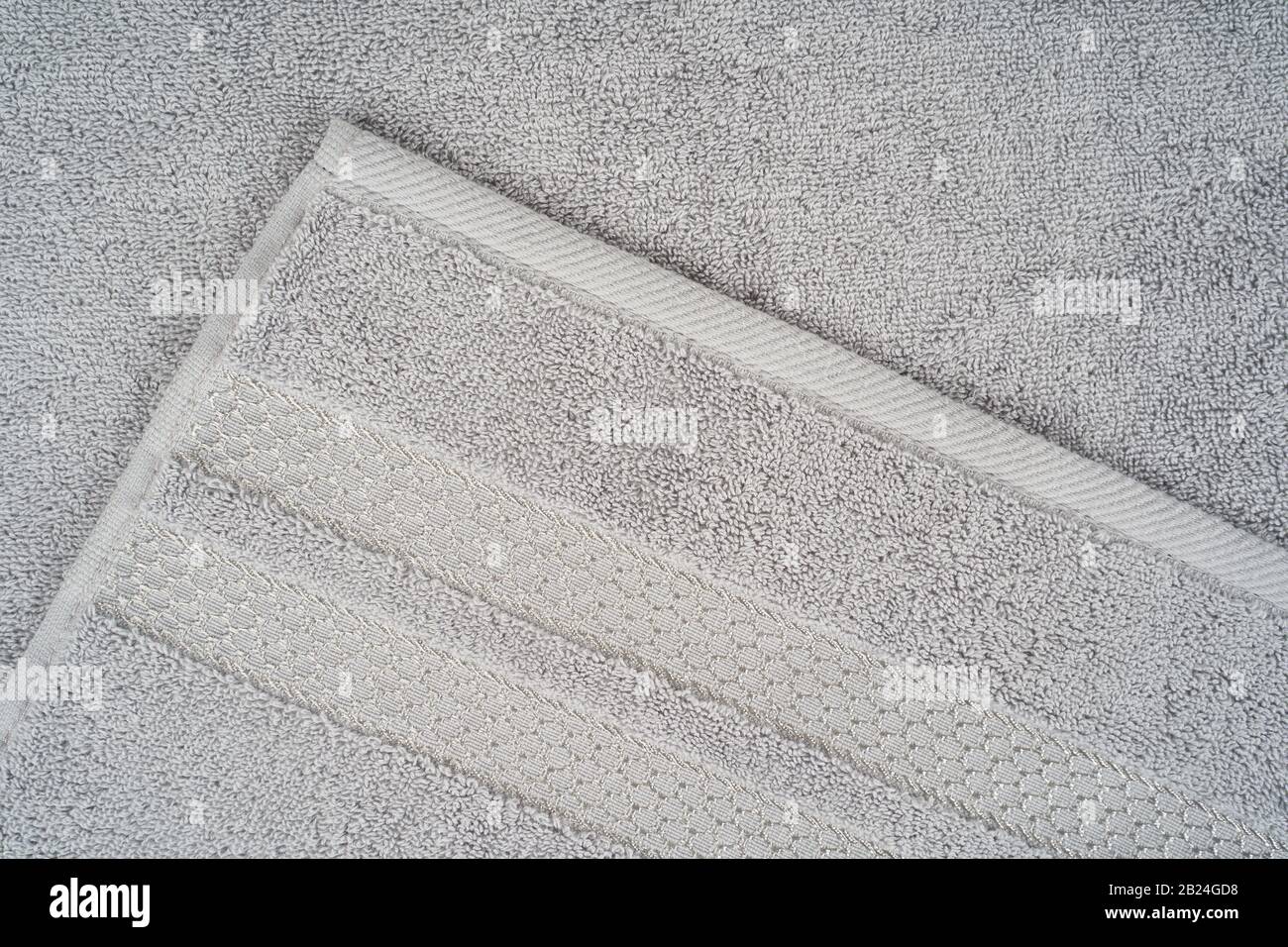 Gray terry towel as a usefull background Stock Photo