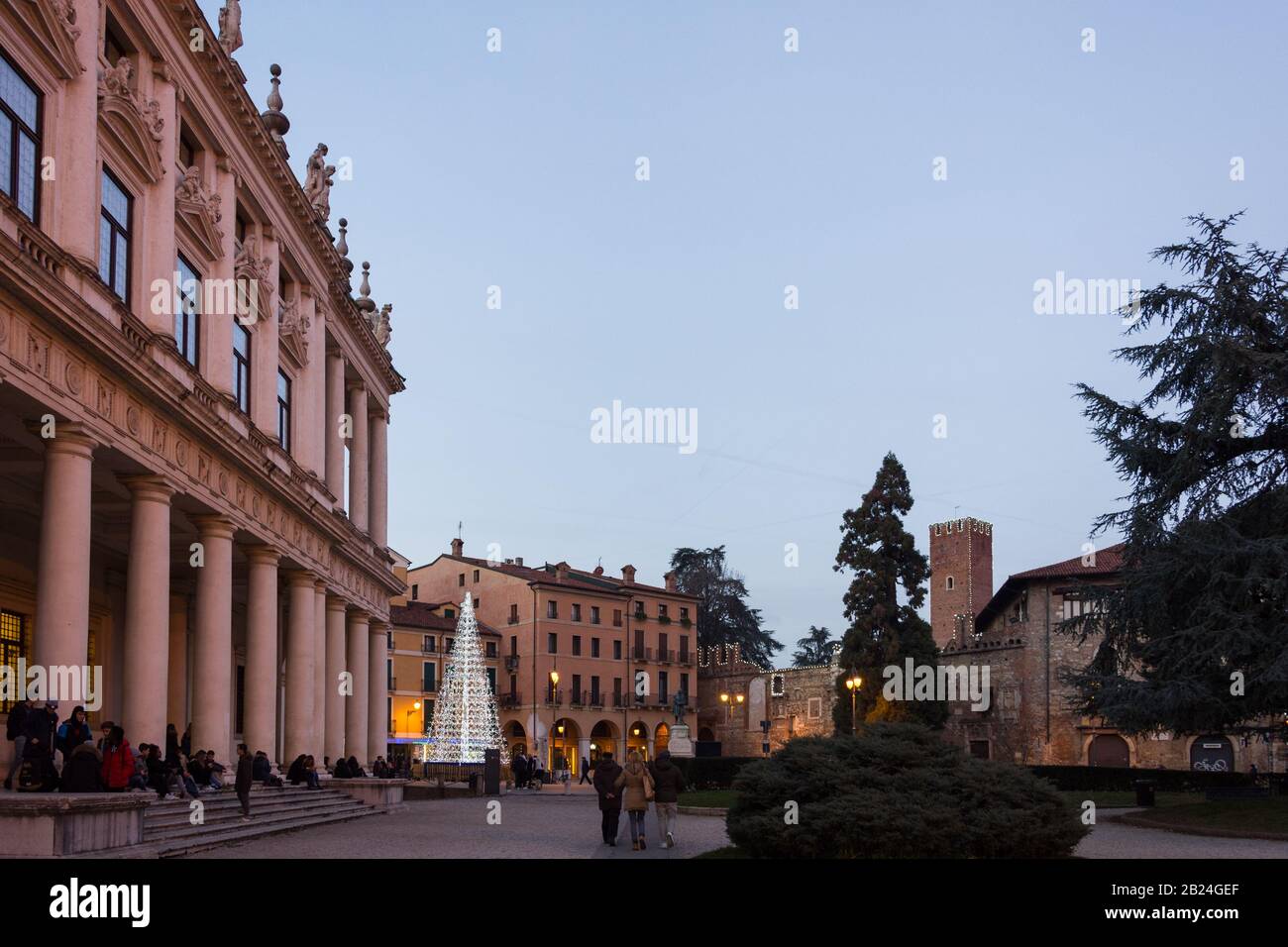 Vicenza, Italy. December 26, 2016: Palazzo Chiericati is a Renaissance building located in Vicenza. Designed as a noble residence for the Counts Chier Stock Photo