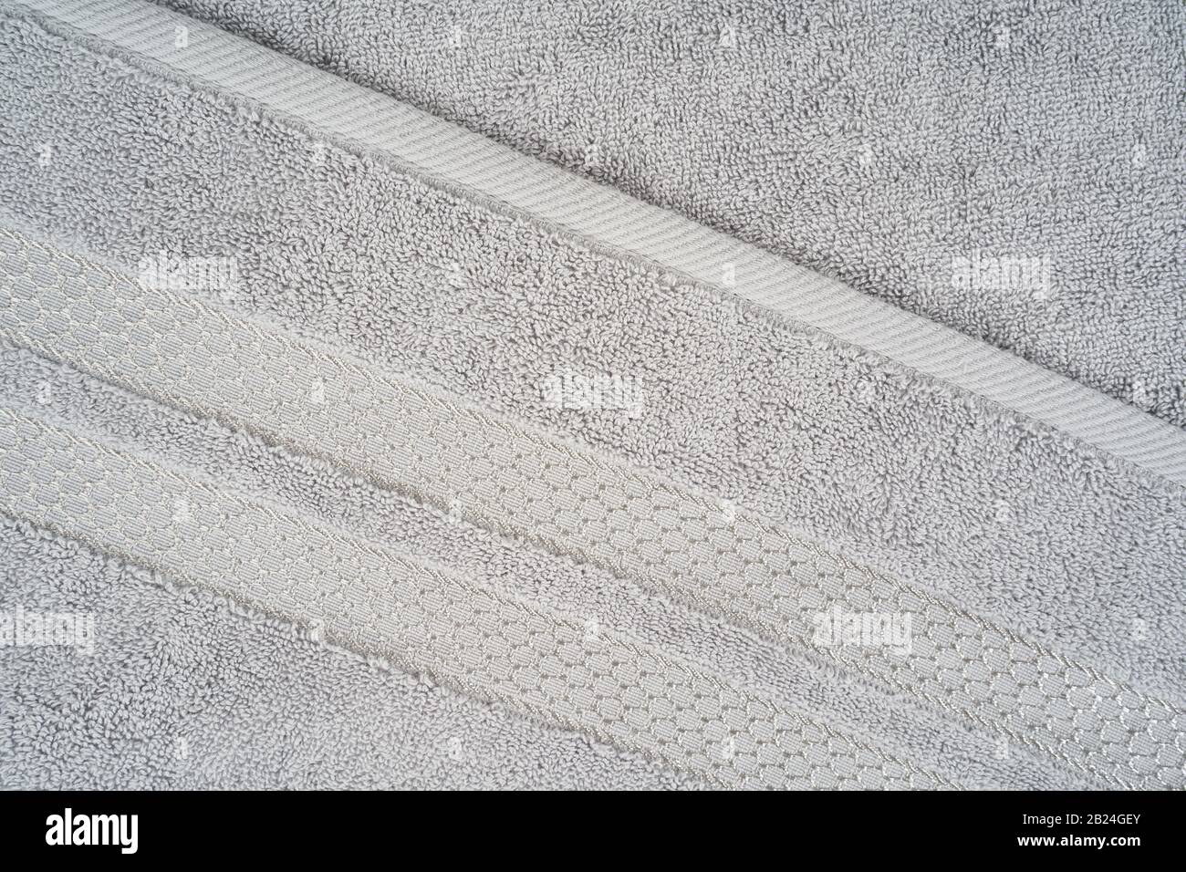 Gray terry towel as a usefull background Stock Photo