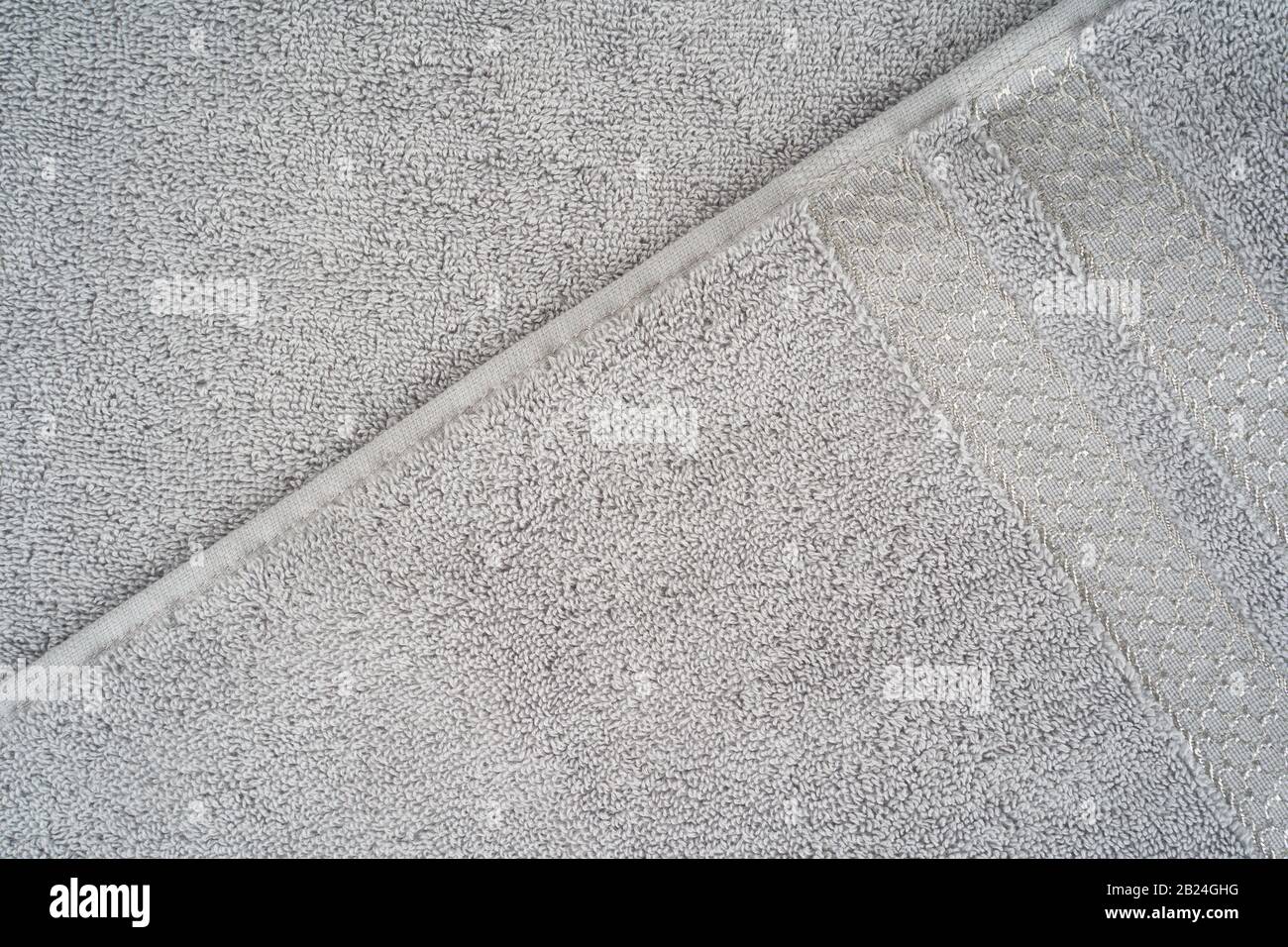 Gray terry towel as a usefull background Stock Photo
