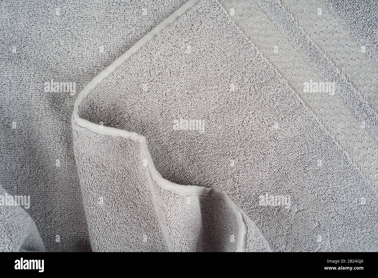 Gray terry towel as a usefull background Stock Photo