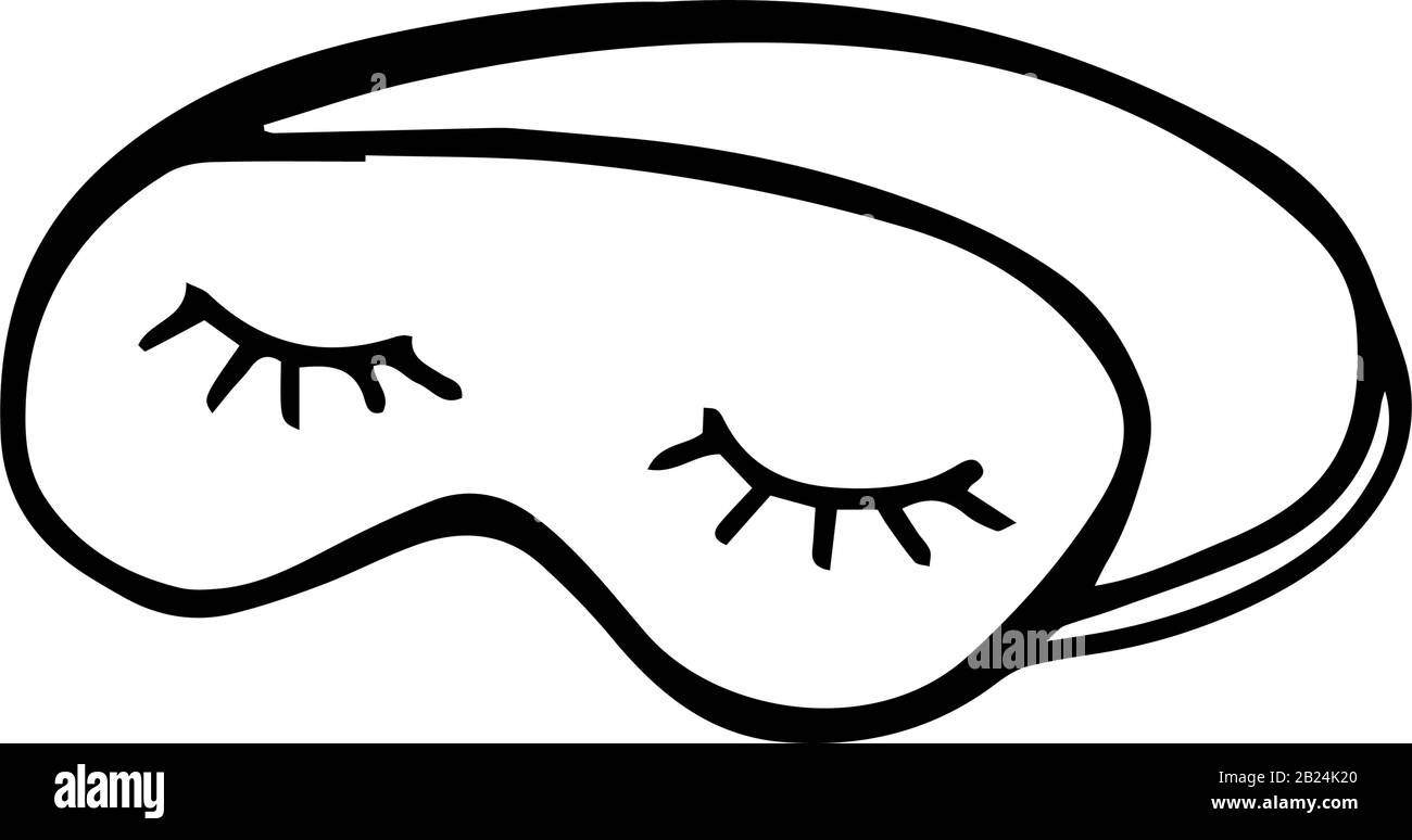 Hand Drawn Sketch Nighttime Eye Mask Stock Vector (Royalty Free) 1881723433  | Shutterstock