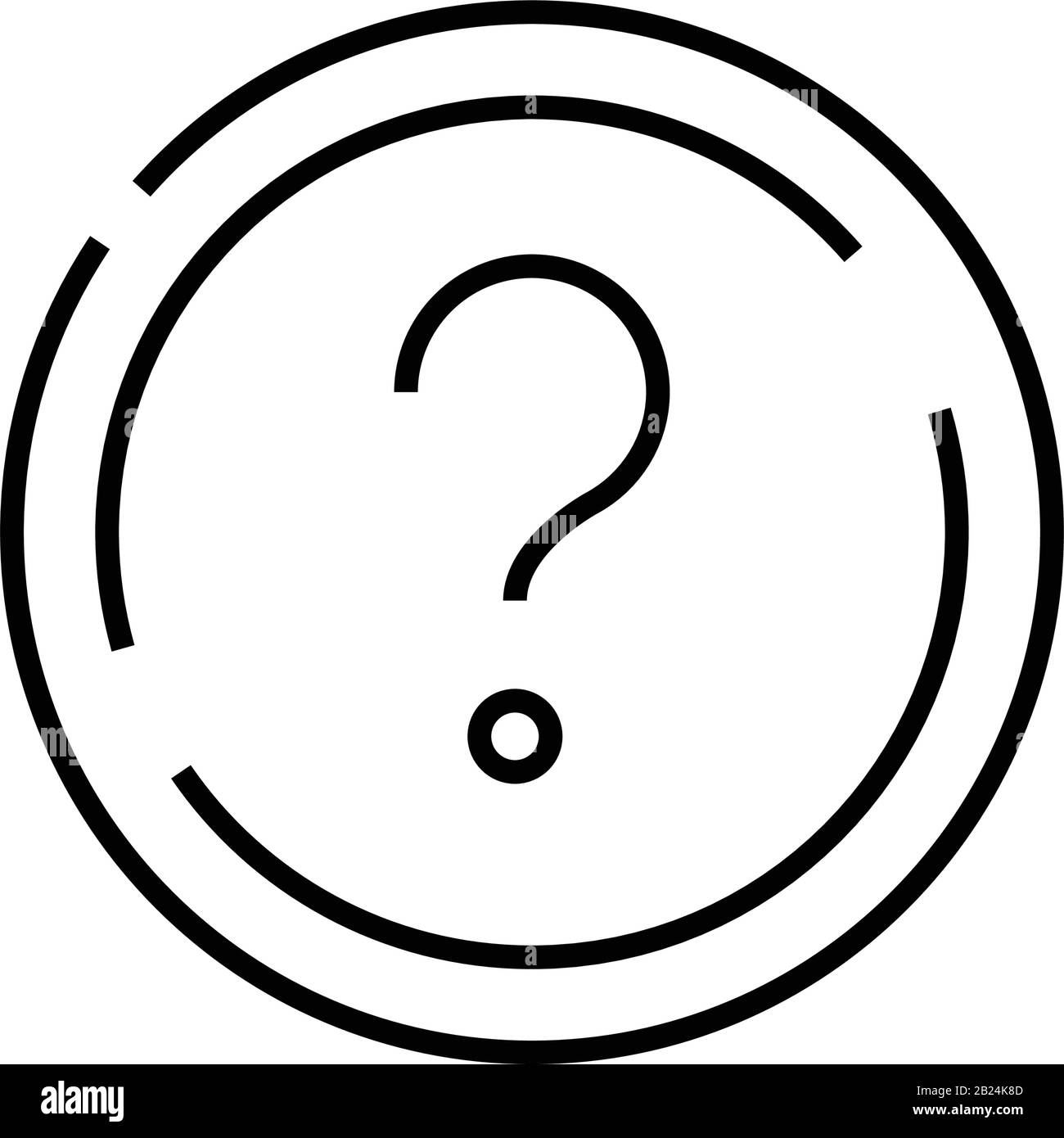 Question line icon, concept sign, outline vector illustration, linear ...
