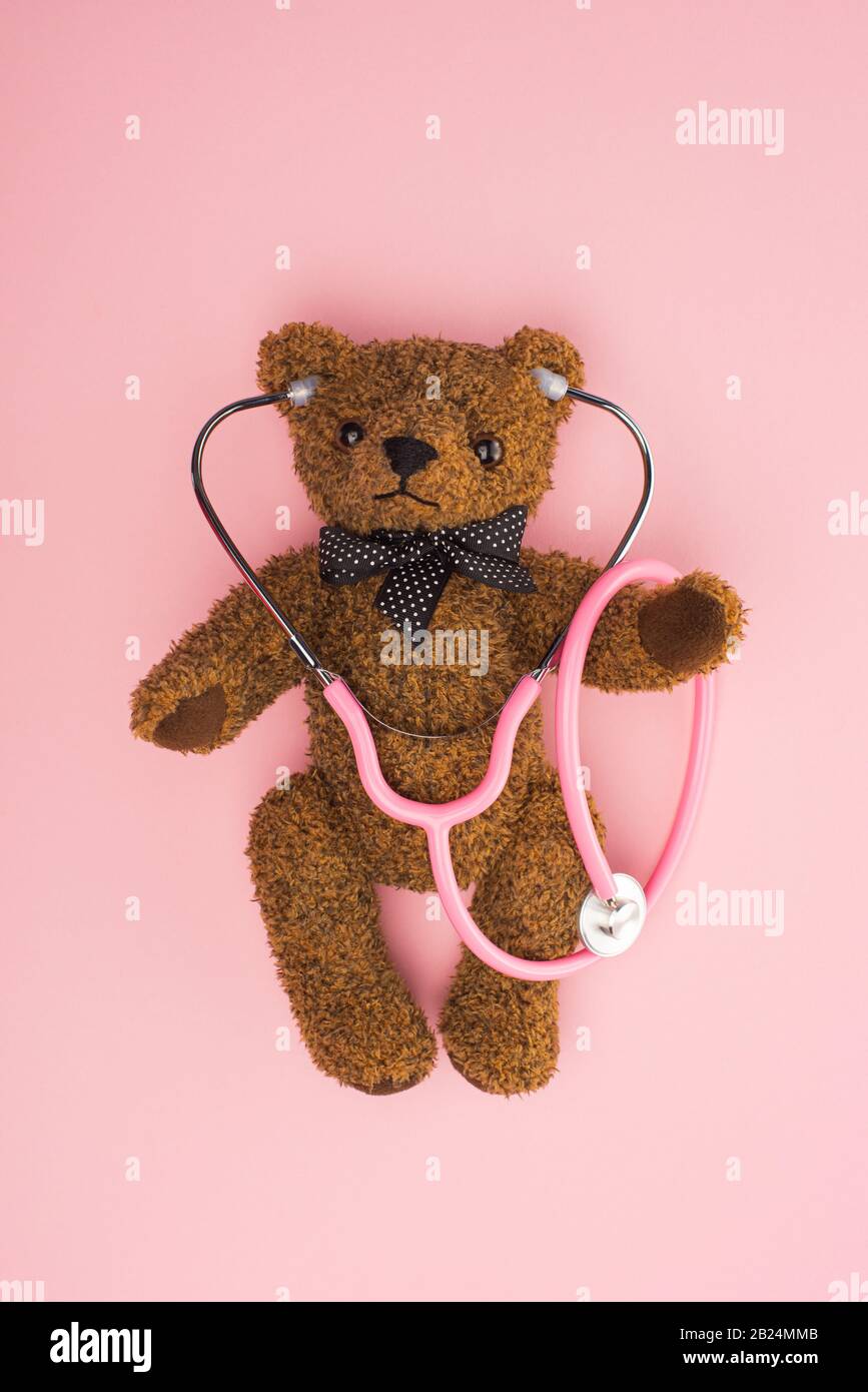 teddy bear with stethoscope