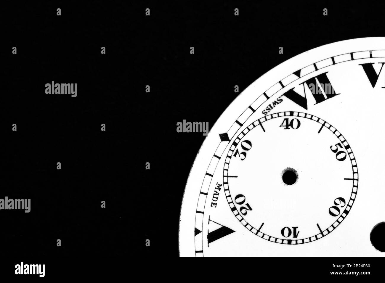Black and White Watch Face Stock Photo