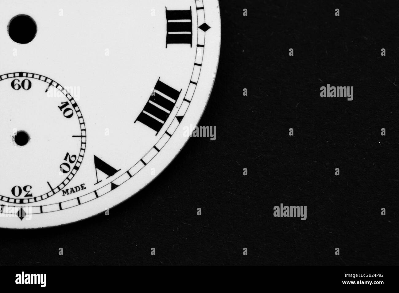 Black and White watch Face Stock Photo