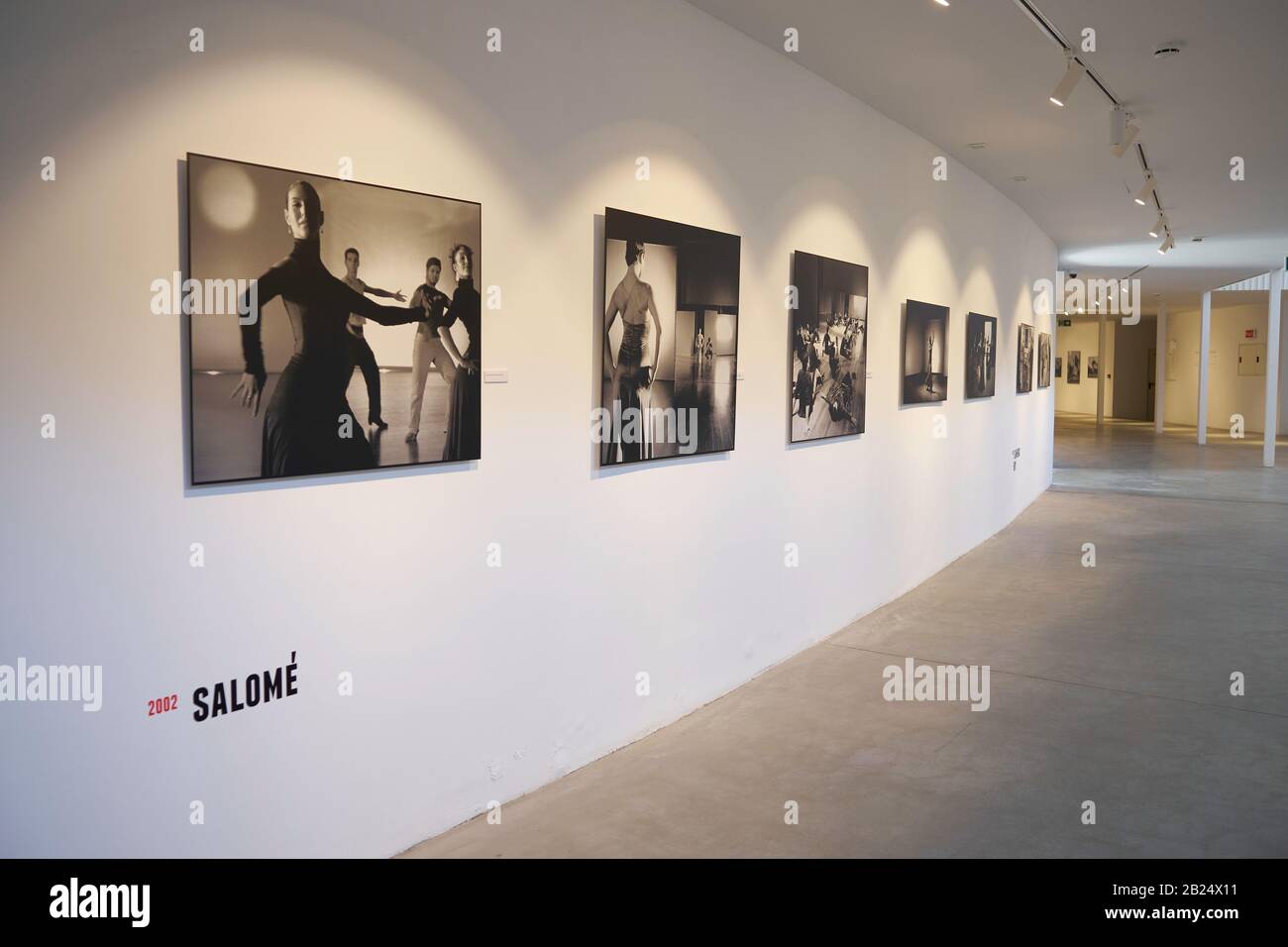 Photo exhibition of the Spanish cinema director and photographer Carlos Saura at the new cultural center of la Malagueta. Málaga, Spain. Stock Photo