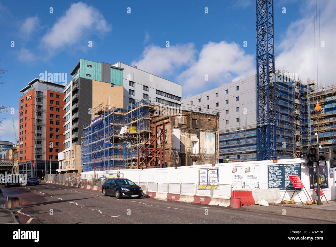Custom House development on Clyde Street, Glasgow, which will be a new Clayton Hotel, Glasgow, Scotland, UK Stock Photo